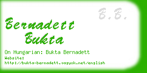 bernadett bukta business card